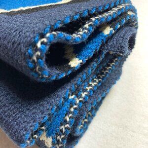 Coach CY038 Coach Script Print Knit Muffler in Navy